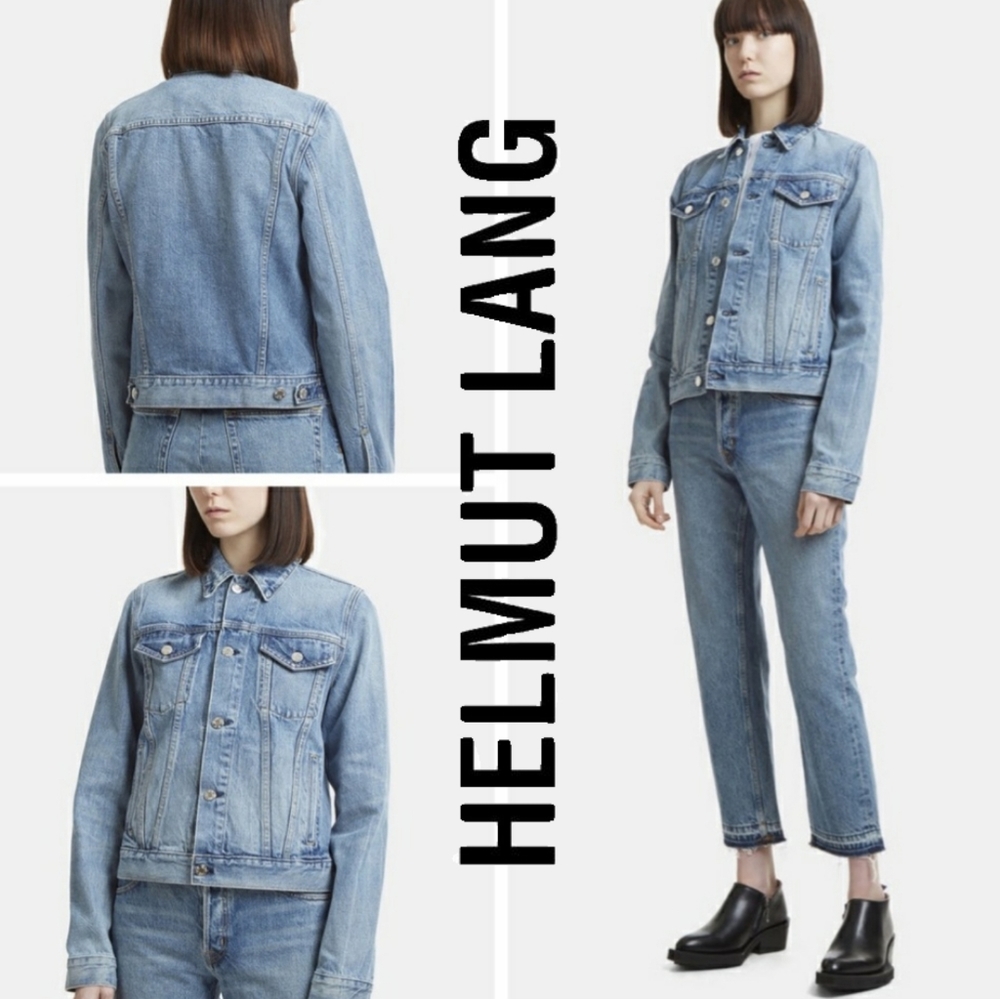 SMALL LEFT! [NEW] Helmut Lang Square Shoulder Denim Jacket - Picture 6 of 16